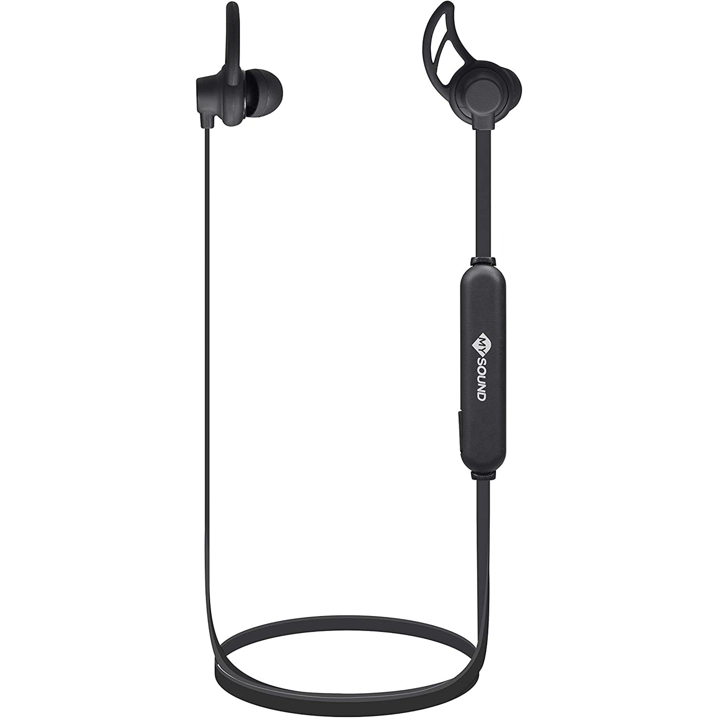 Casque Bluetooth Mysound Speak Go 5.0 avec microphone et bouton de réponse, adapté au fitness. Couleur noire