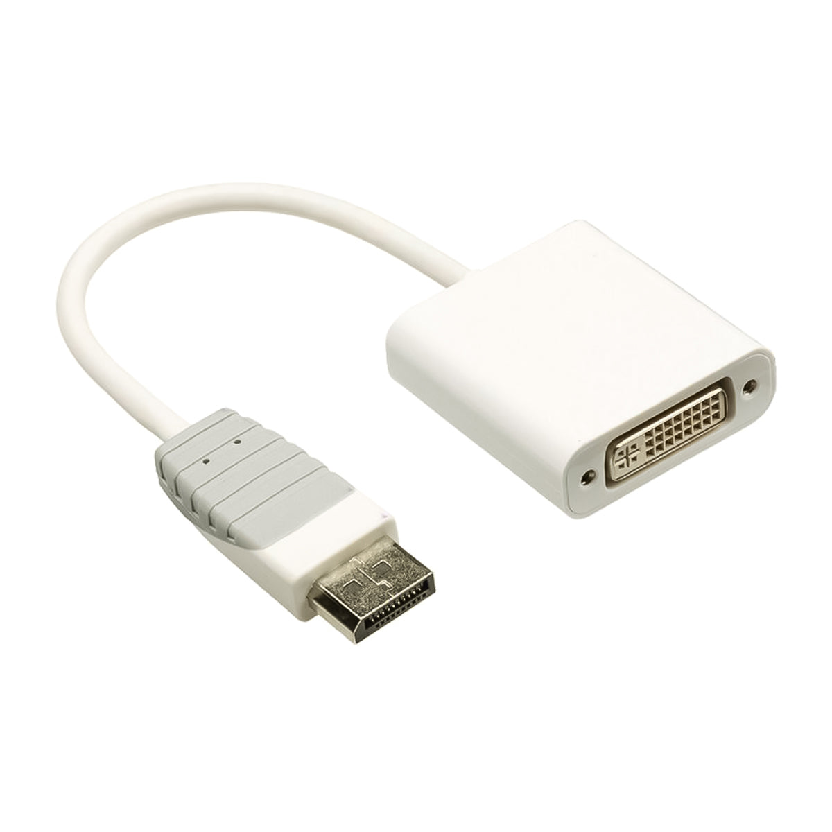 Adaptateur port d'affichage Bandridge mâle vers dvi femelle, câble en cuivre blanc de 20 cm, convertisseur avec contacts nickelés