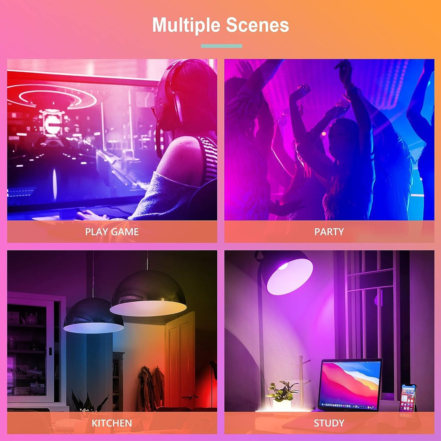 Ampoule LED ON Globo, ampoule wifi intelligente, avec lumière colorée RGB, avec commande vocale Alexa et Google ou via application, 1400 lumen, ampoule LED E27