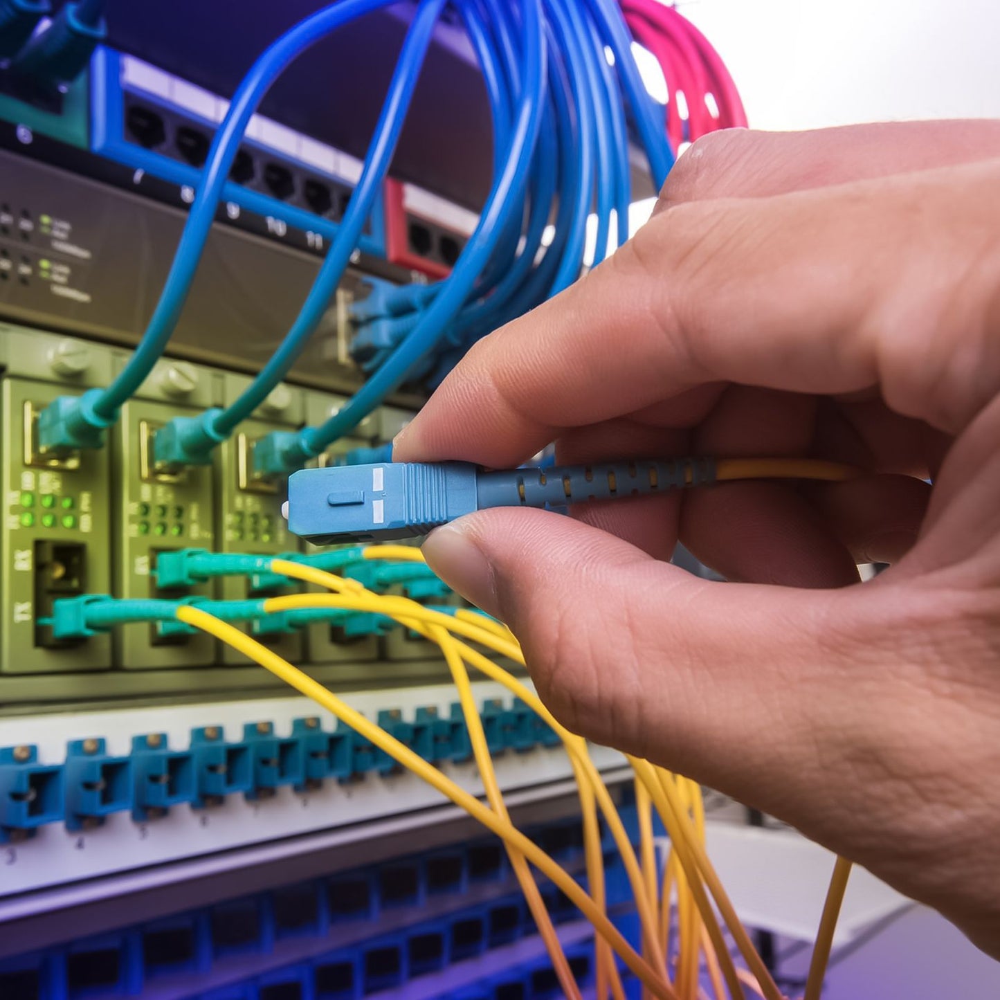GBC 3m fiber optic patch cable, cable with SC/APC connectors, single mode simplex type, 9/125 micron fiber diameter