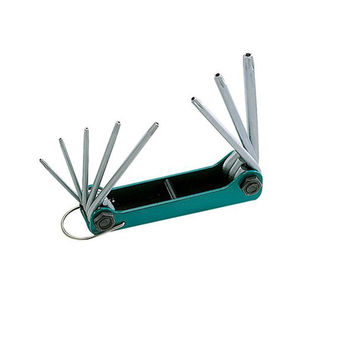 PRO'SKIT Set of 8 folding star wrenches satin steel torx insert kit safety keys