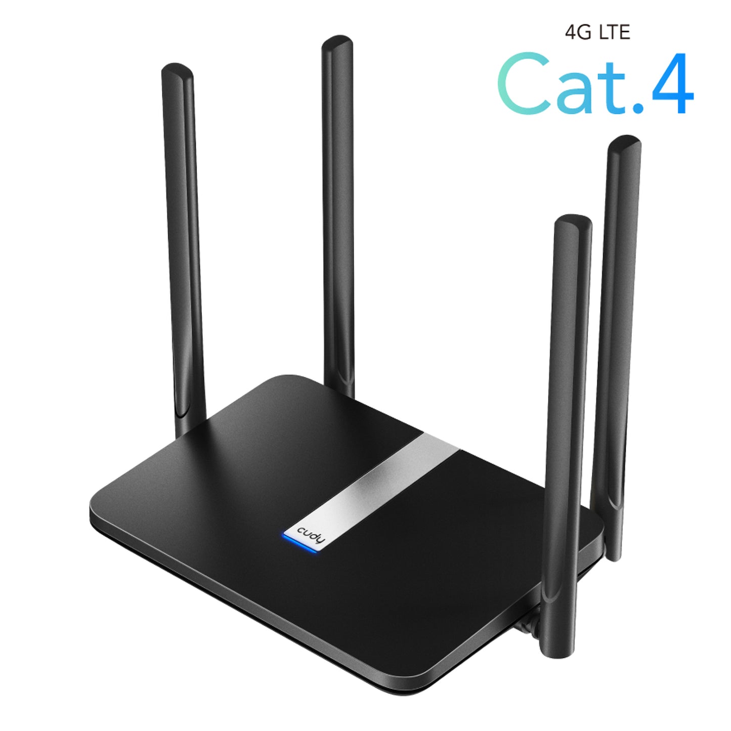 Cudy AC1200 WiFi Mesh router 4G LTE avec sim, Dual-Band 1200Mbps, 4 ports LAN/WAN 100Mbps, 4 antennes 5 dBi, DDNS, FDD et TDD, VPN, Alternative à l'ADSL, LT500