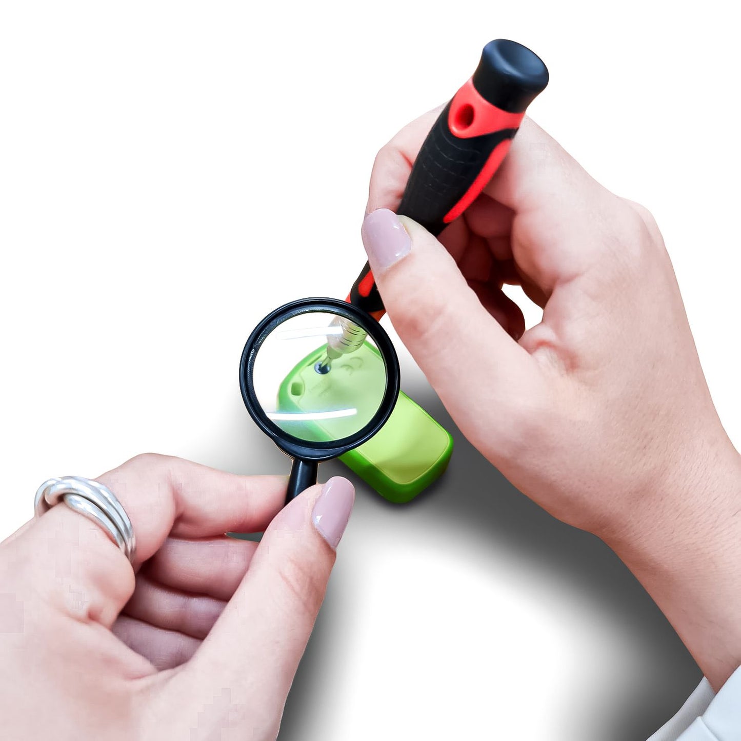 Jeu de tournevis GBC 33 en 1 pour l'entretien des appareils électroniques, kit avec loupe et rallonge flexible, boîte portable et suspendue