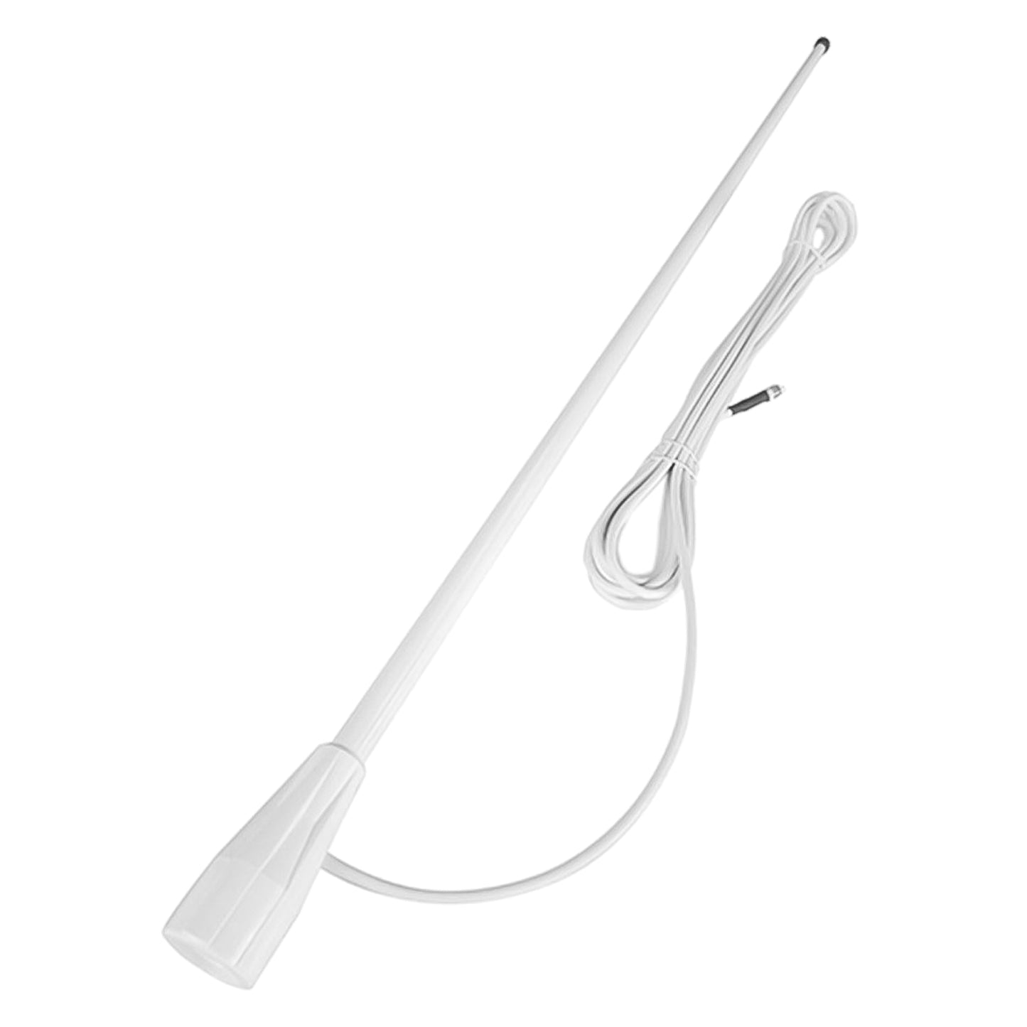 Banten Spark CB/6/N Antenna marina VHF 156-162 MHz, antenna 1,5 metri con impugnatura in Nylon, cavo RG58 C/U  da 5 metri, colore bianco, guadagno 3 dB