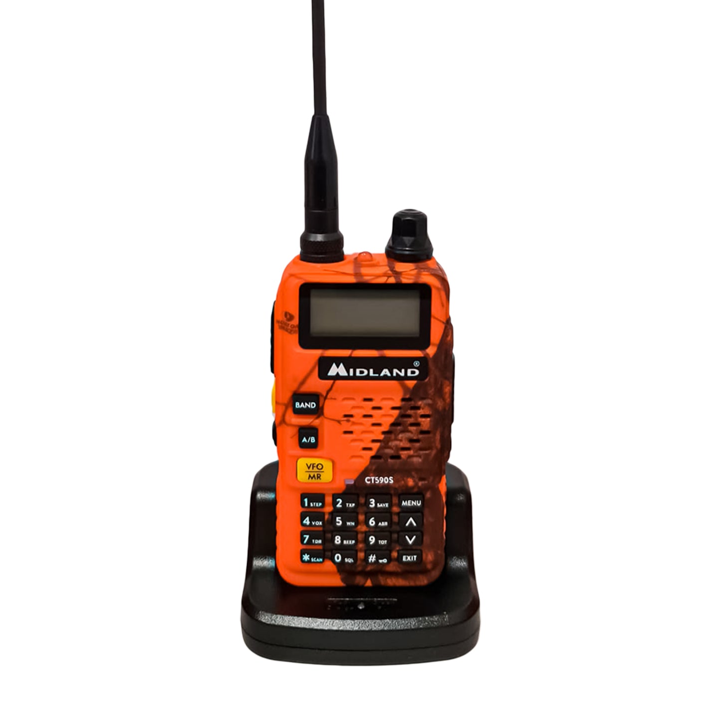 Midland CT590S BLAZE Ricetrasmittente dual band VHF/UHF con display LCD, batteria integrata 1500mAh, fino a 128 canali memorizzabili con attribuzione nome