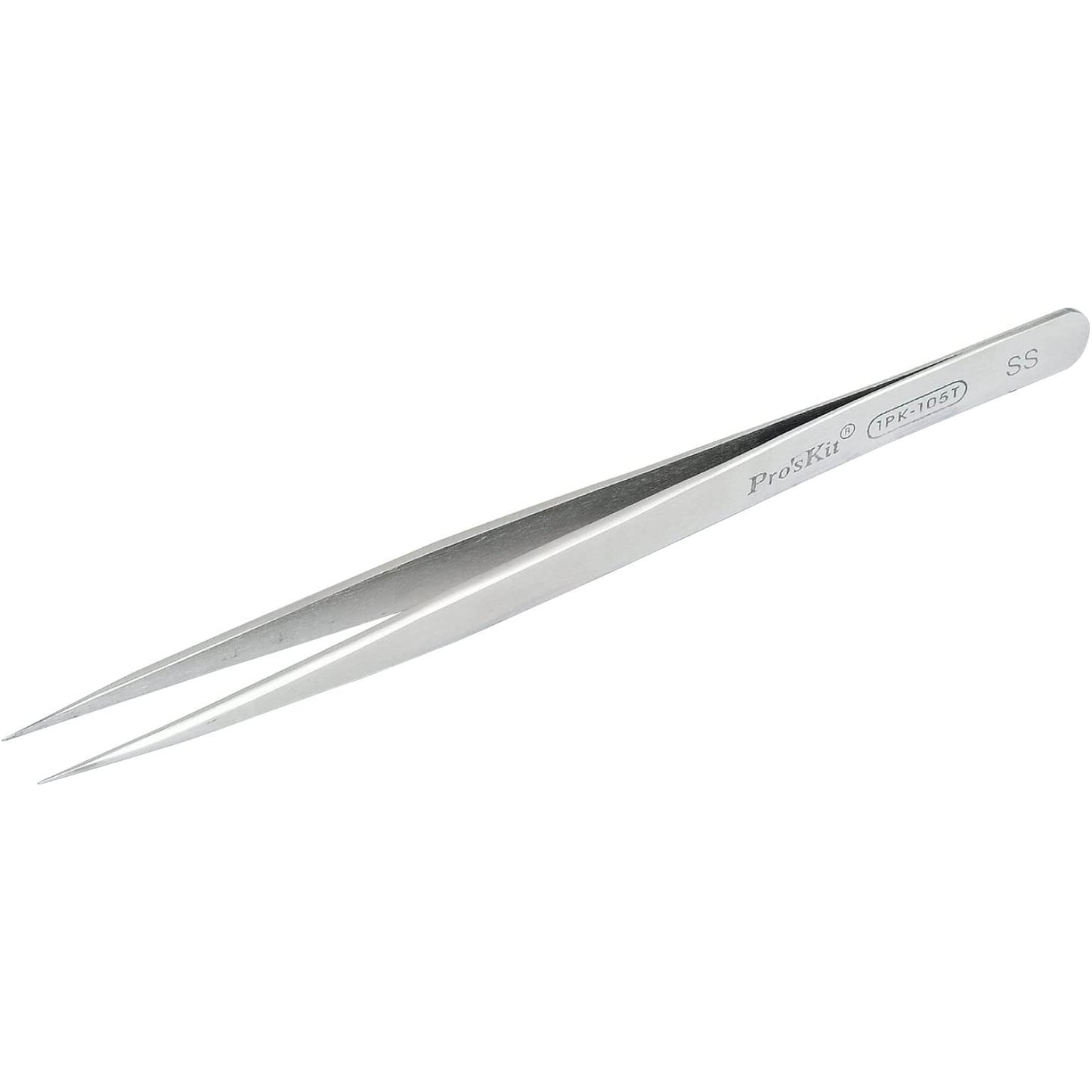 PRO'SKIT Pinza a molla a punta fine in acciaio inox amagnetico pinzetta di precisione