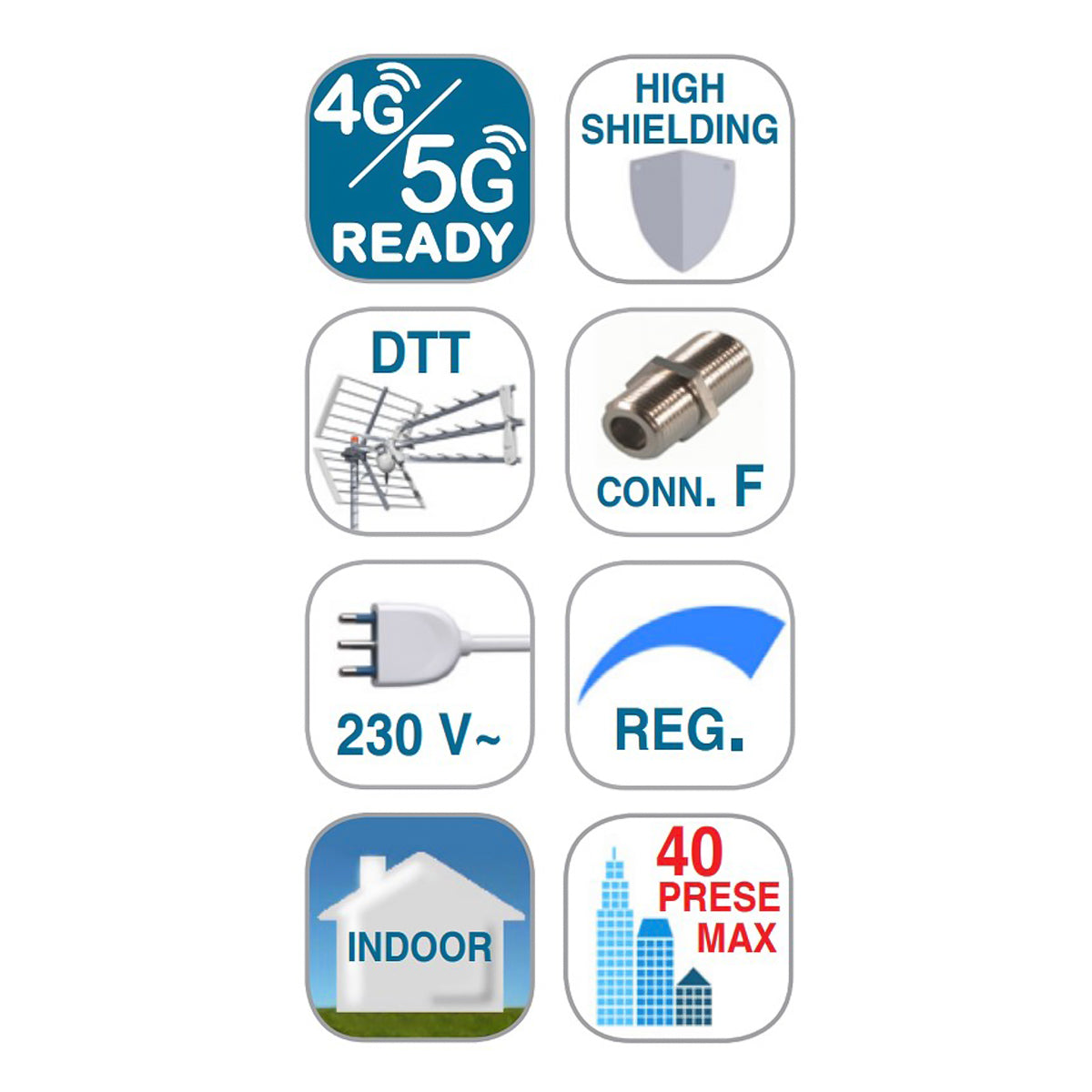 OFFEL Johansson Revolution Lite HP, panneau de contrôle terrestre avec filtres programmables, gain >65dB, plus de 50 canaux programmables, 26-701A