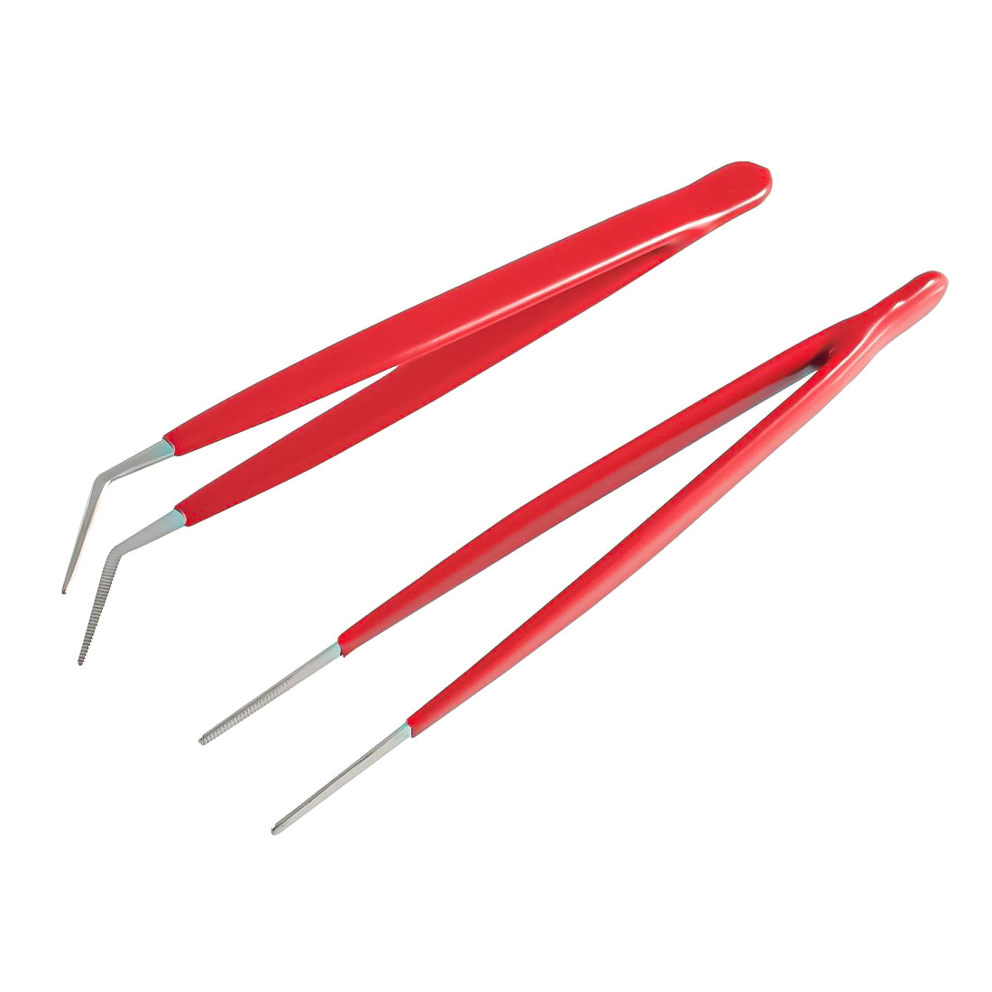 Pro'skit coppia di pinzette con manico isolato, becco grip elevato, pinza a becco curvo con puntale appuntito, pinzetta di precisione antistatica