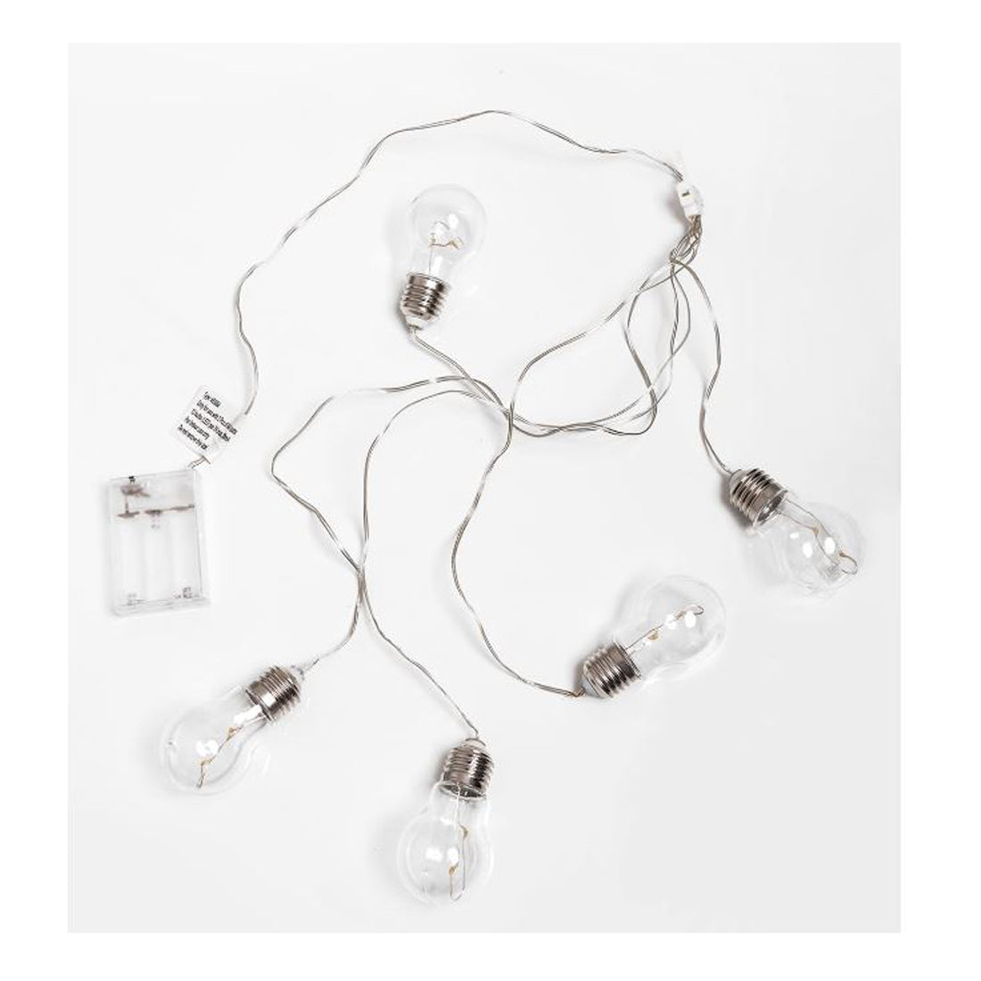 Lumineo luci led decorative, catena luminosa da interno 70 cm, decorazione natalizia, 5 lampadine led natale bianco caldo, luci led a batteria, illuminazione casa