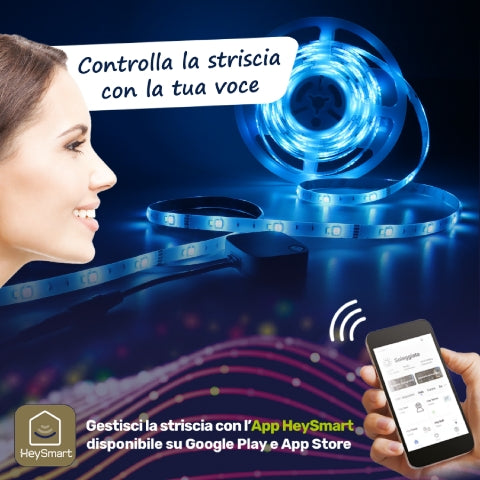 ON Bande LED Wifi 5m, bande flexible 60/m LED RVB+W étanches, voix, commande intelligente ou télécommande, lumières LED adaptées pour TV, chambre à coucher, Noël, fêtes et décorations d'intérieur