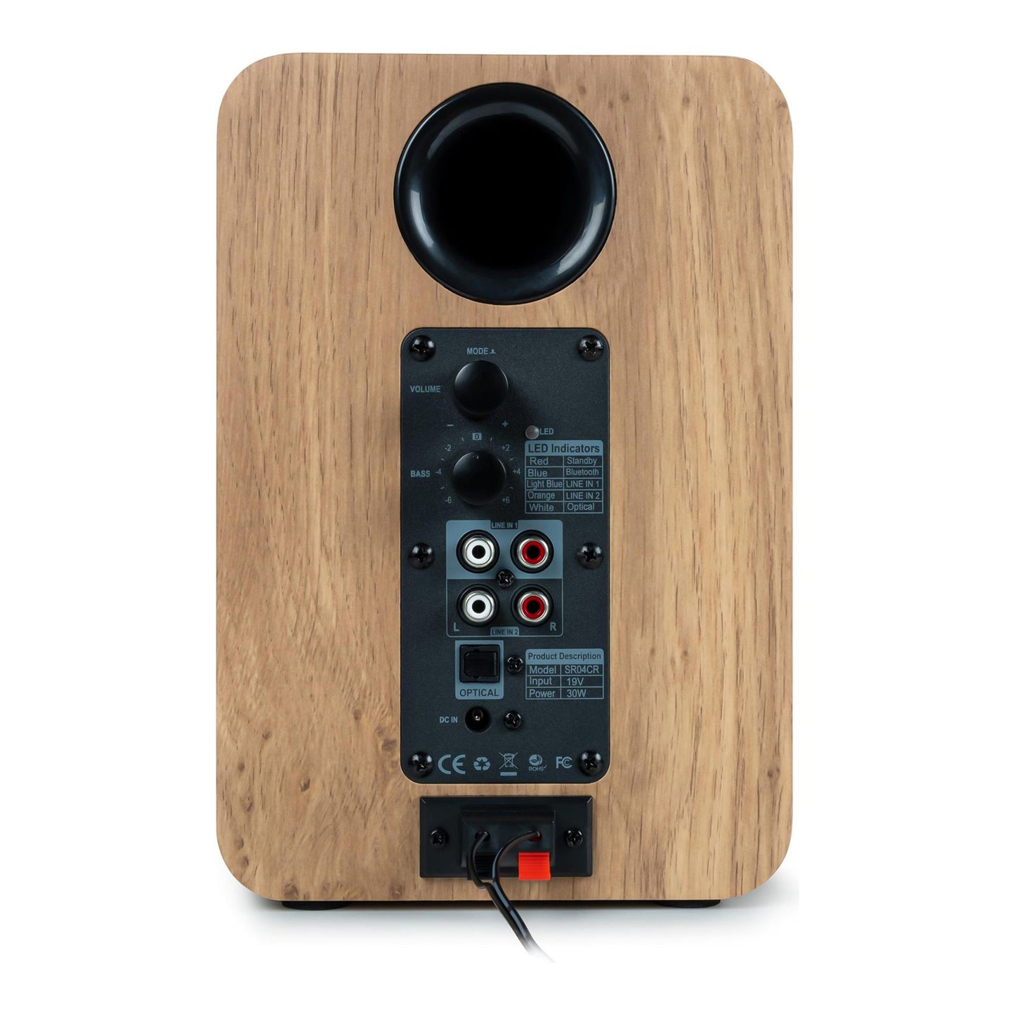 Thomson WS602 Duo, ensemble d'enceintes en bois avec télécommande, puissance 100 W, enceinte Bluetooth 5.0, enceintes platine vinyle, système audio stéréo