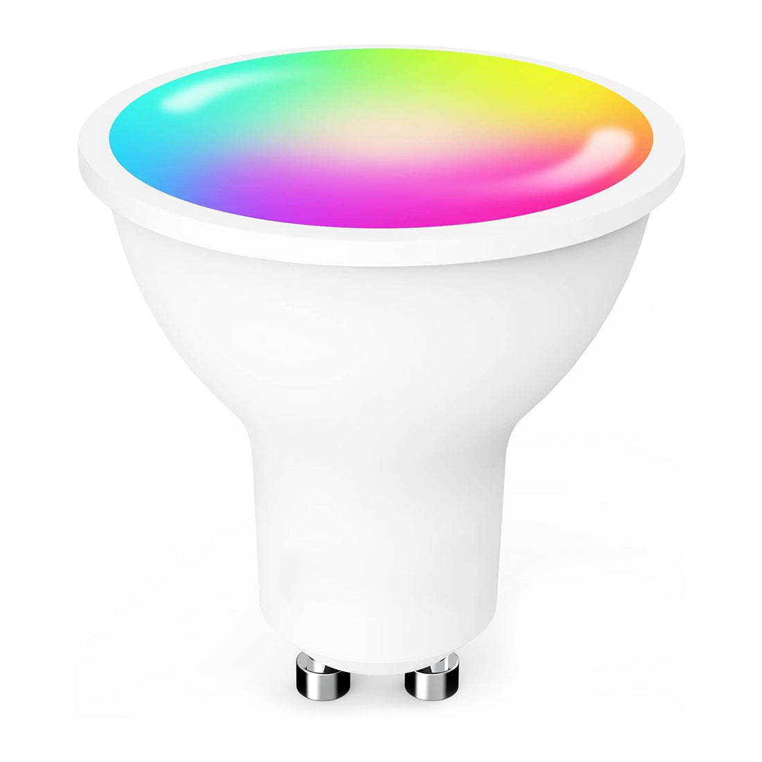 O.N Faretto smart wifi, faretto led da incasso, lampadina da incasso, controllo vocale o tramite app, luci colorate RGB, 400 lumen, GU10