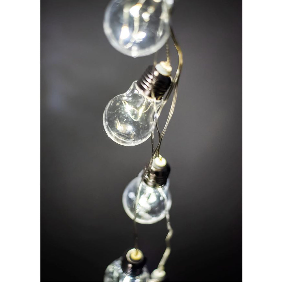 Lumineo luci led decorative, catena luminosa da interno 70 cm, decorazione natalizia, 5 lampadine led natale bianco caldo, luci led a batteria, illuminazione casa