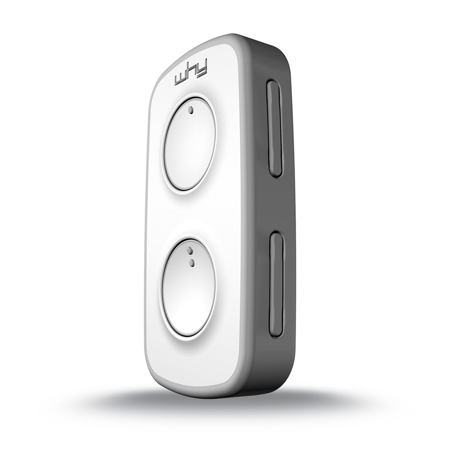 WHY EVO MINI Télécommande multi-fréquences à code variable de 280 à 868 MHz avec Visor Clip, ouvre-portail programmable à auto-apprentissage, télécommande large portée à 4 boutons, Blanc Gris Pur
