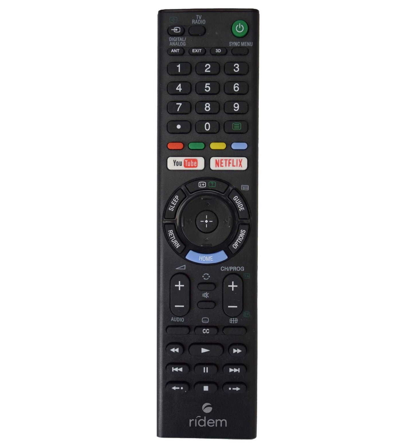 Ridem Smart TV remote control, compatible with Sony ready to use
