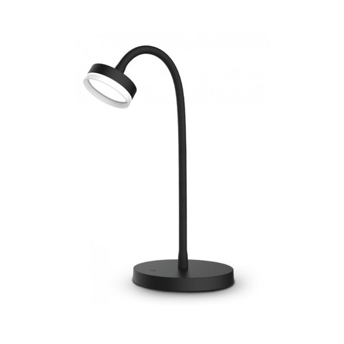 Lampe de table LED Alpha Elettronica H30,5 cm, lampe sans fil noire, avec interrupteur tactile, 4,6W, lumière chaude 3000K