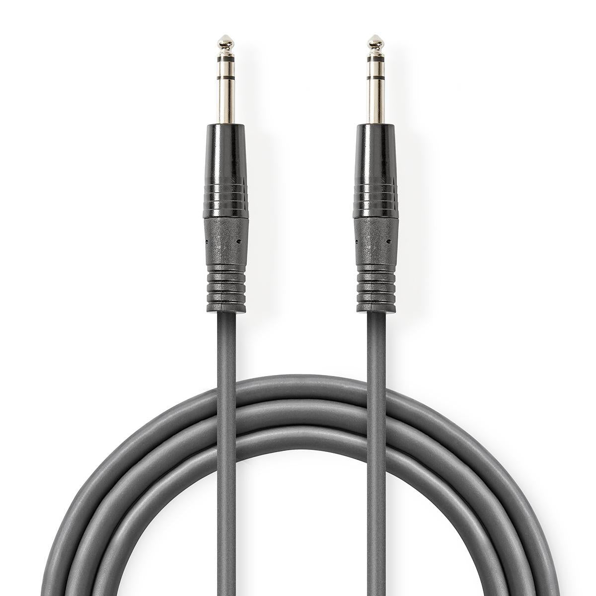 Câble audio stéréo NEDIS prise mâle 6,35 mm, câble d'extension stéréo 6,35 mm avec connecteurs nickelés