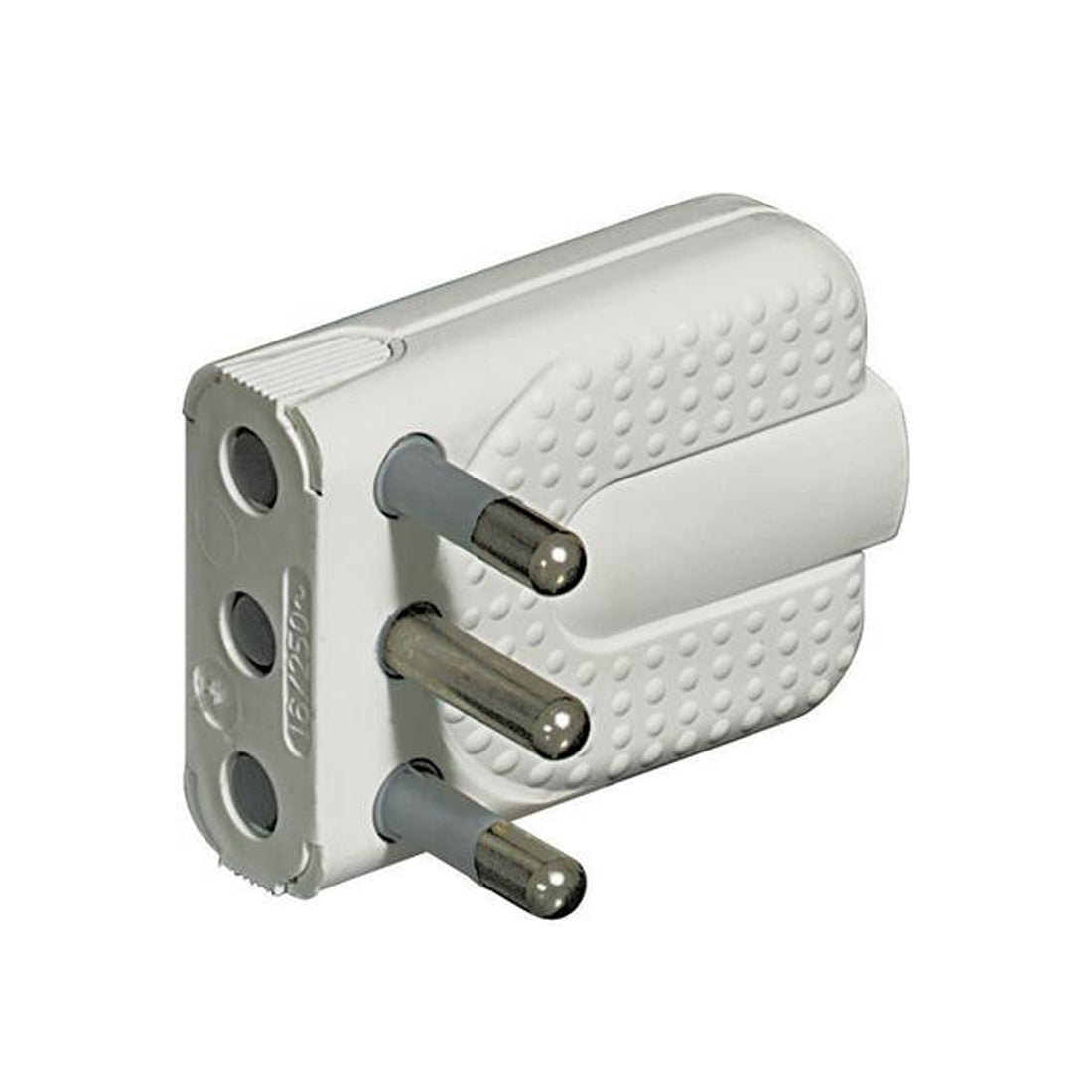 Bticino Spina Corner 2P+T 16A salvaspazio, spinotti orientabili, colore bianco