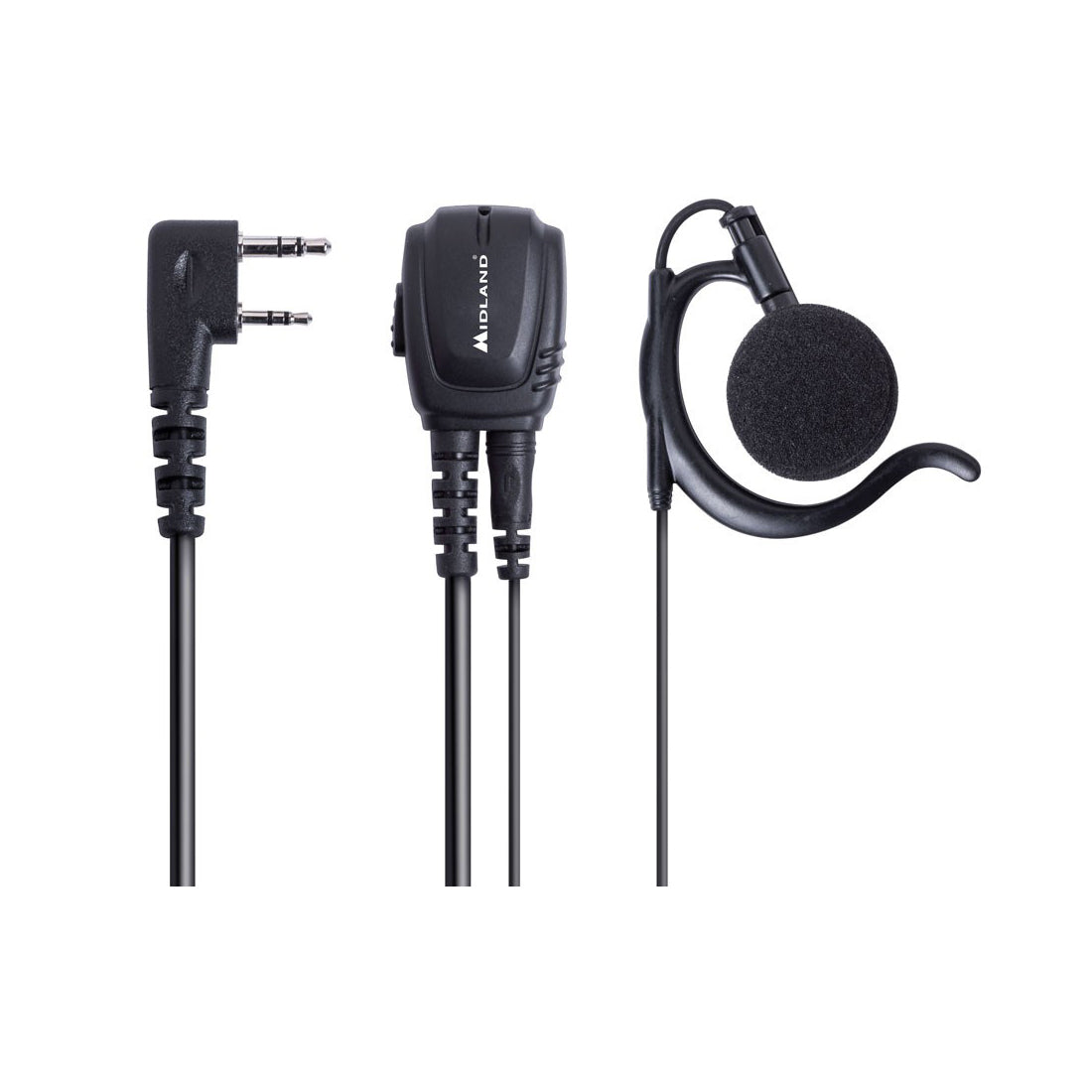 MIDLAND BA21 - Micro casque avec PTT 2 broches Kenwood C1298