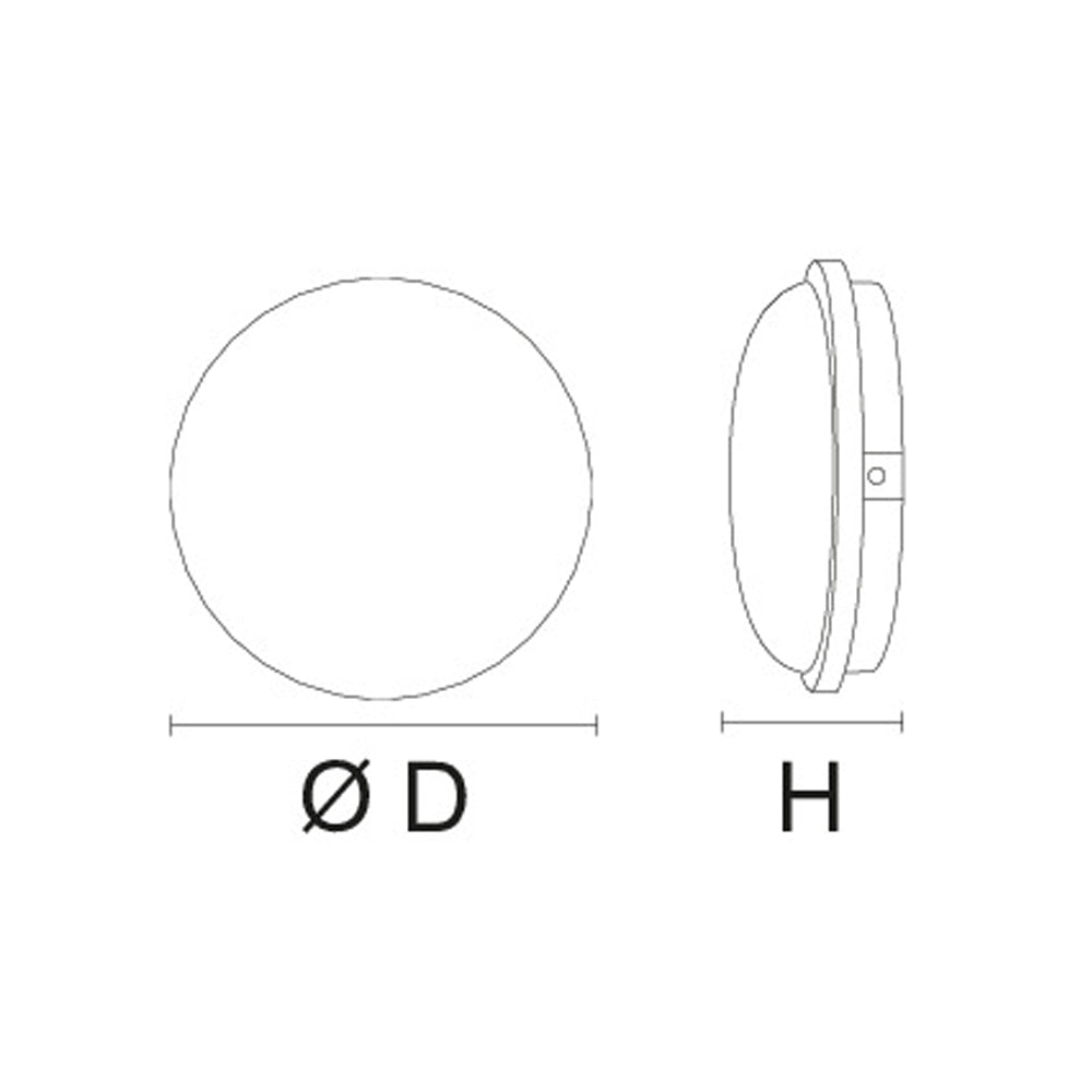 Life IP54 round LED ceiling light, wall lamp with 4000K natural light, LM2500, ø 292mm H 78mm