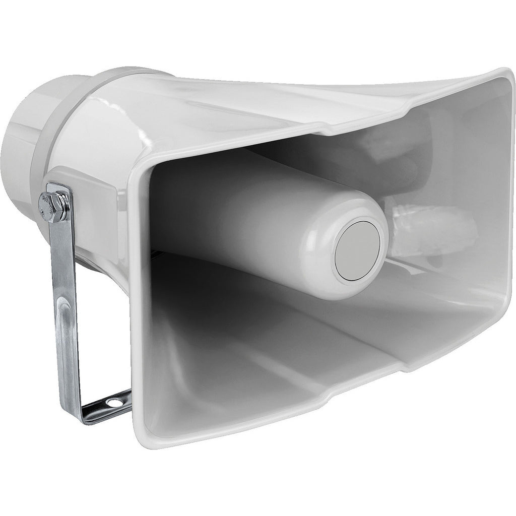 Monacor Altoparlante a compressione waterproof IP66, altoparlante a tromba, speaker con staffa