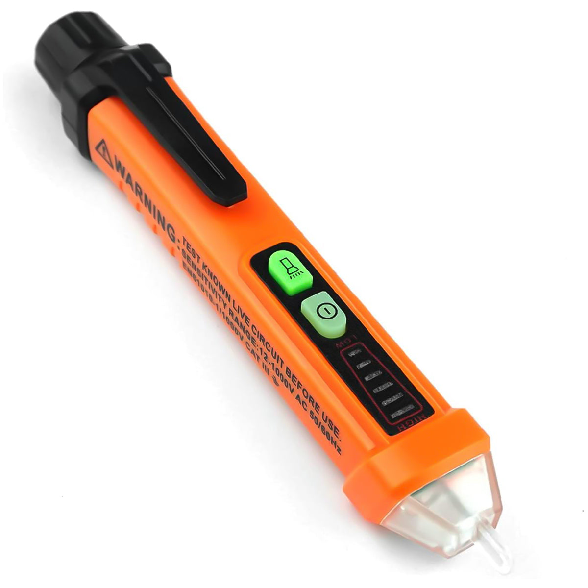 Elcart Détecteur de tension alternative sans contact, stylo de recherche de phase avec LED, outil pour vérifier la présence de tension, testeur de courant électrique