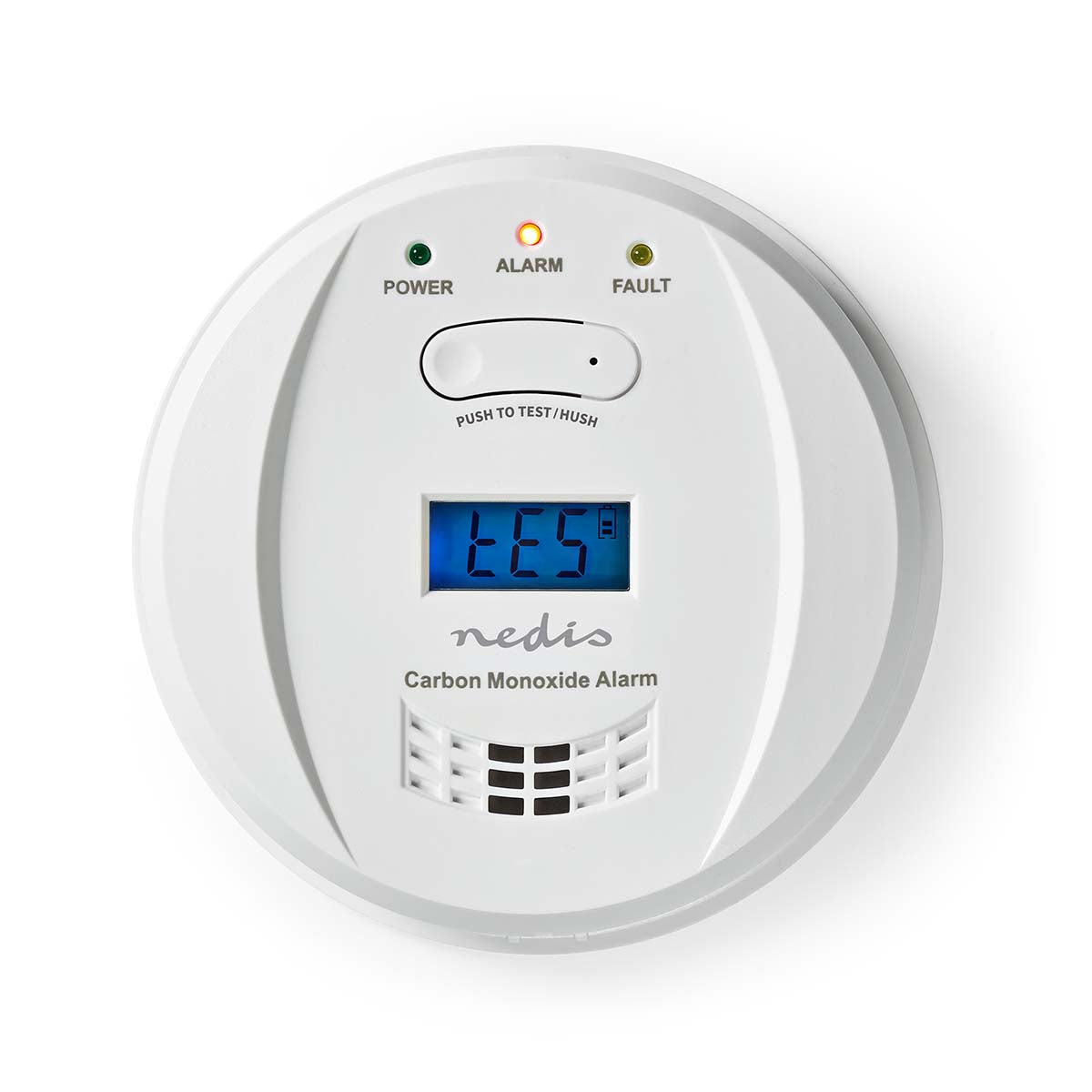 Nedis Carbon Monoxide Alarm, Carbon Monoxide Detector, 5 Year Battery Life, LCD Display, 85 dB Alarm, Easy Installation