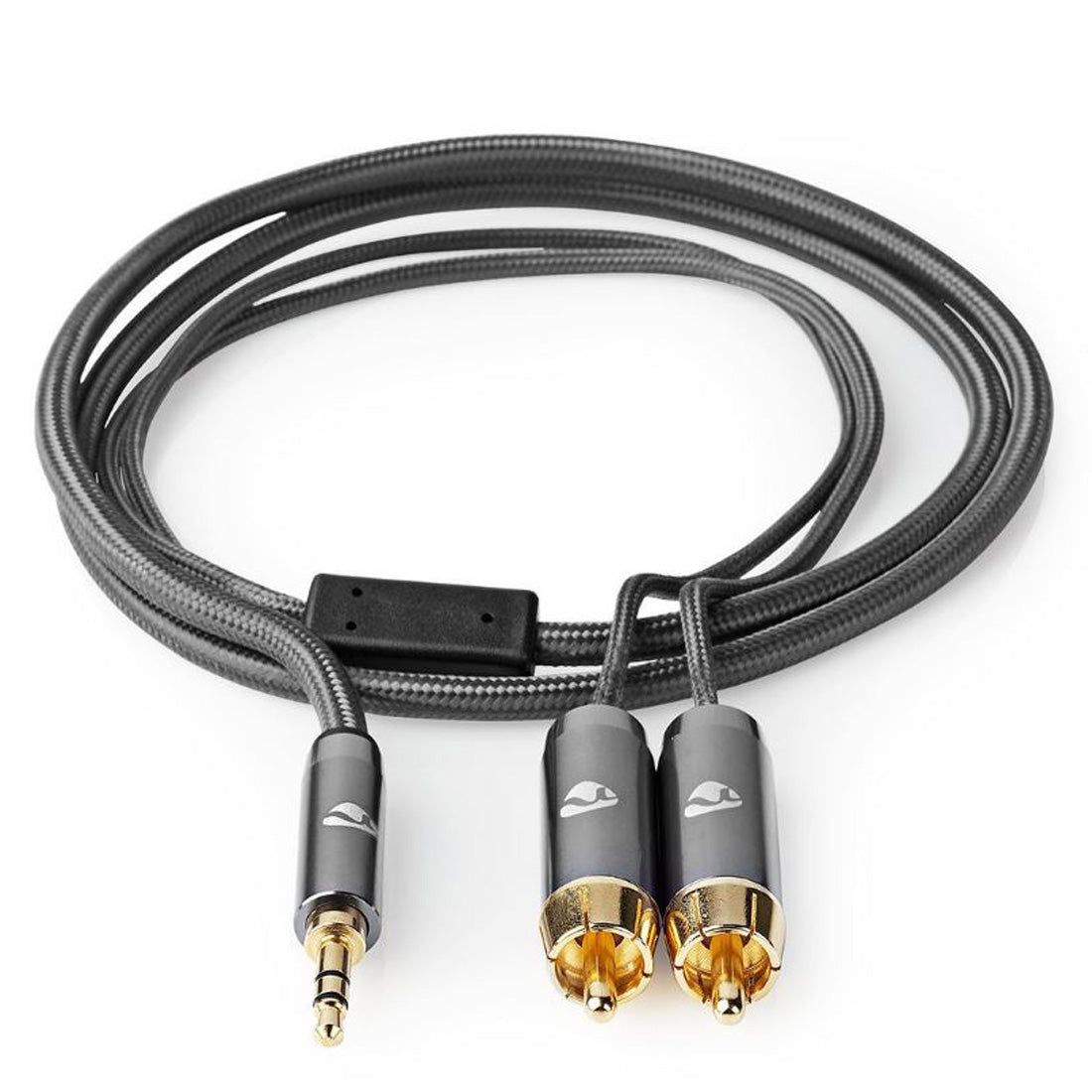 Câble audio stéréo Nedis 3,5 mm 2 x RCA mâle, plaqué or Longueur de câble 3,5 m