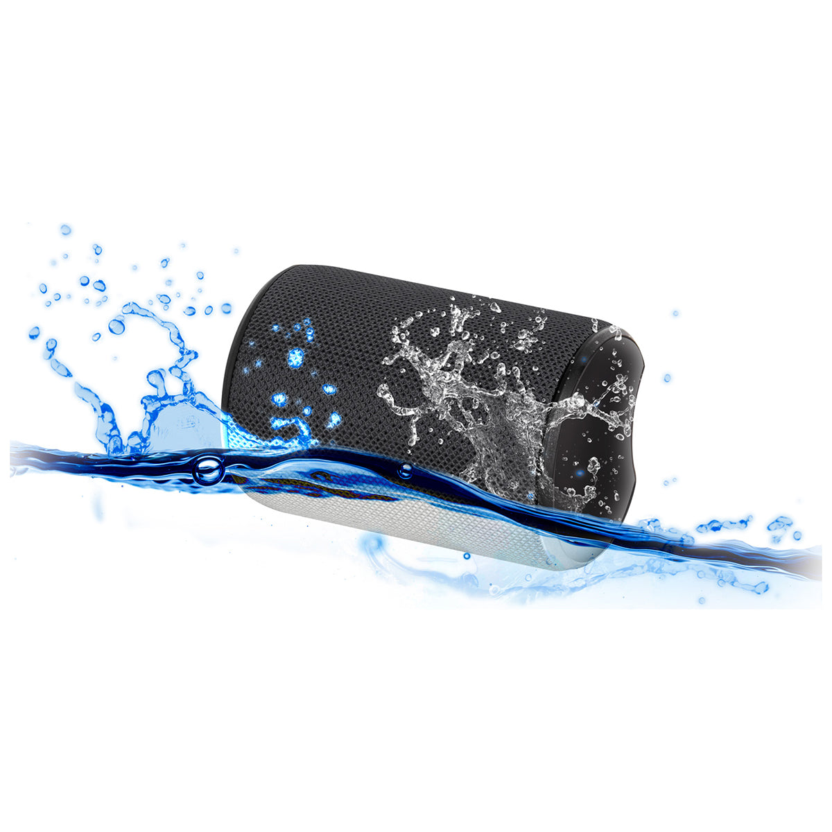 X-JUMP XJ-50 Cassa Bluetooth portatile amplificata 18W, Altoparlante TWS, ingresso AUX e MicroSD, microfono incorporato, speaker turchese resistente all'acqua waterproof IPX7