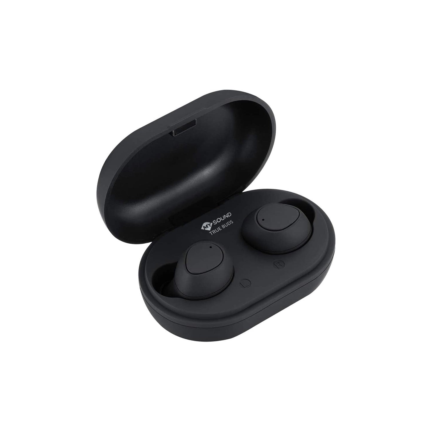 Mysound True Buds, écouteurs intra-auriculaires Bluetooth 5.0 sans fil faciles à installer, avec coque de protection en silicone pour l'étui de chargement et embouts de remplacement