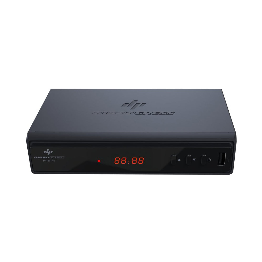 Diprogress Decoder Zapper DPT201HD DVBT2 HEVC H265 PVR - RCU 2IN1 con telecomando universale TV+decoder