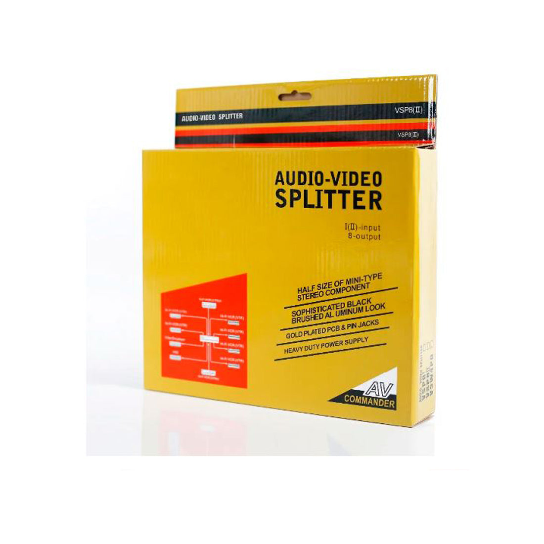 AV Commander Audio Video Splitter con 1 ingresso e 8 uscite