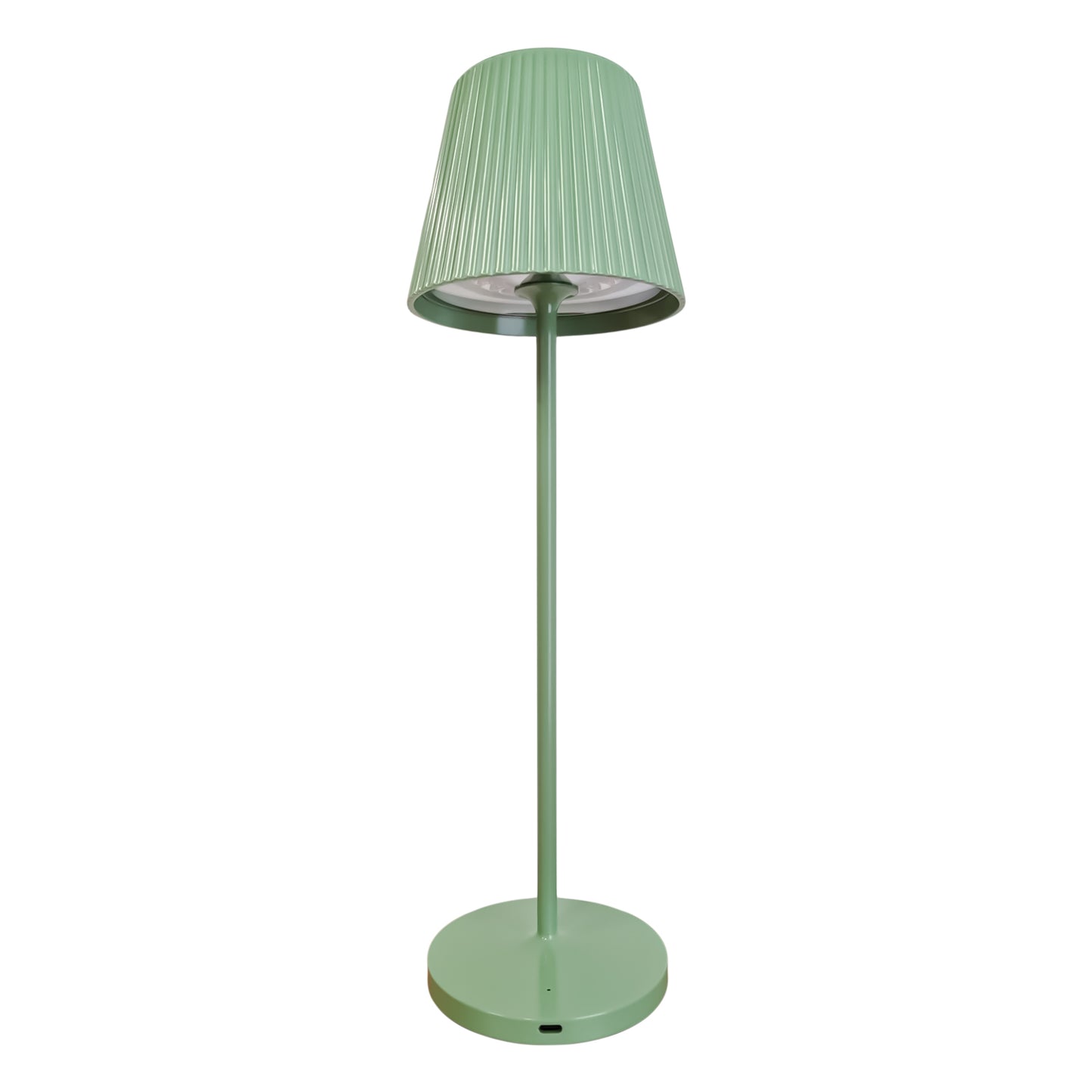 Lampe de table LED JOlight avec batterie rechargeable, abat-jour en aluminium vert, interrupteur tactile, intensité lumineuse variable