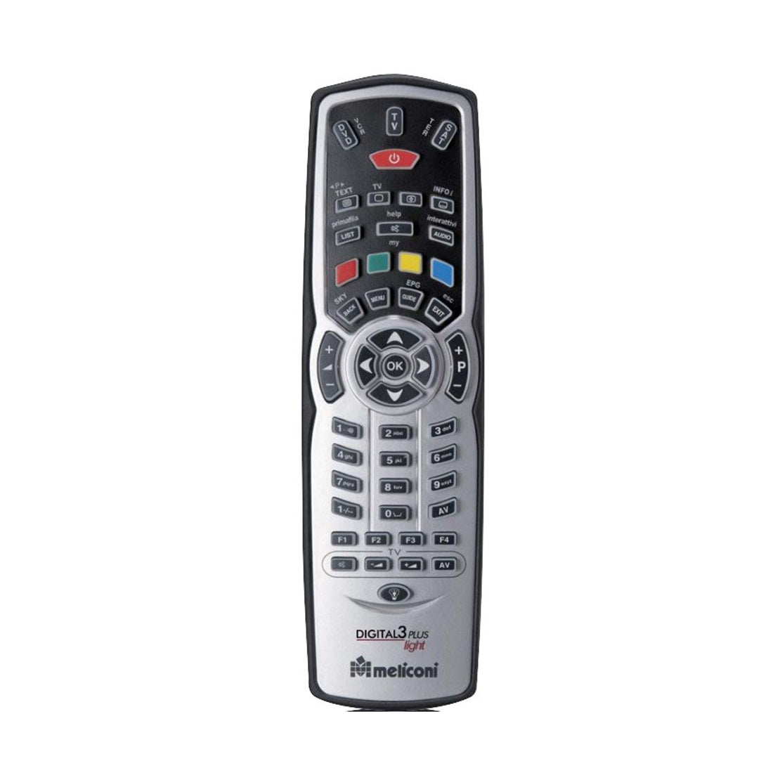 Meliconi Remote Control Digital 3 Light, pre-programmed 3 in 1 remote control