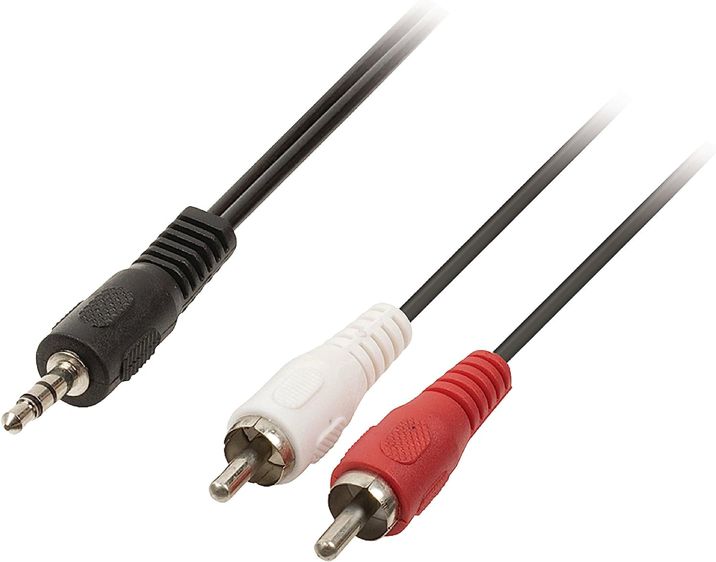 Câble audio stéréo Valueline avec connecteur Jasck 3,5 mm et 2 connecteurs RCA, 5 mètres
