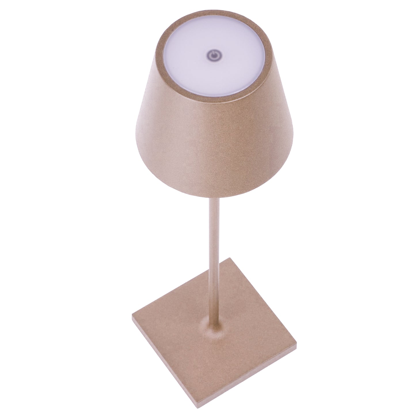 Kelù Chloé Ivoire Lampe de table LED sans fil rechargeable H38cm, variateur tactile 200 lumen, recharge sans fil, corps en aluminium ivoire, durée 9 heures, IP54
