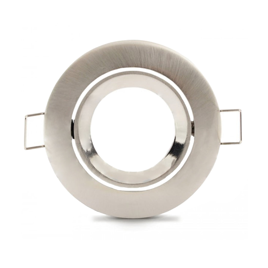 Alpha Elettronica Supporto lucido per lampada led, con ghiera orientabile, attacco GU10, Ø83mm