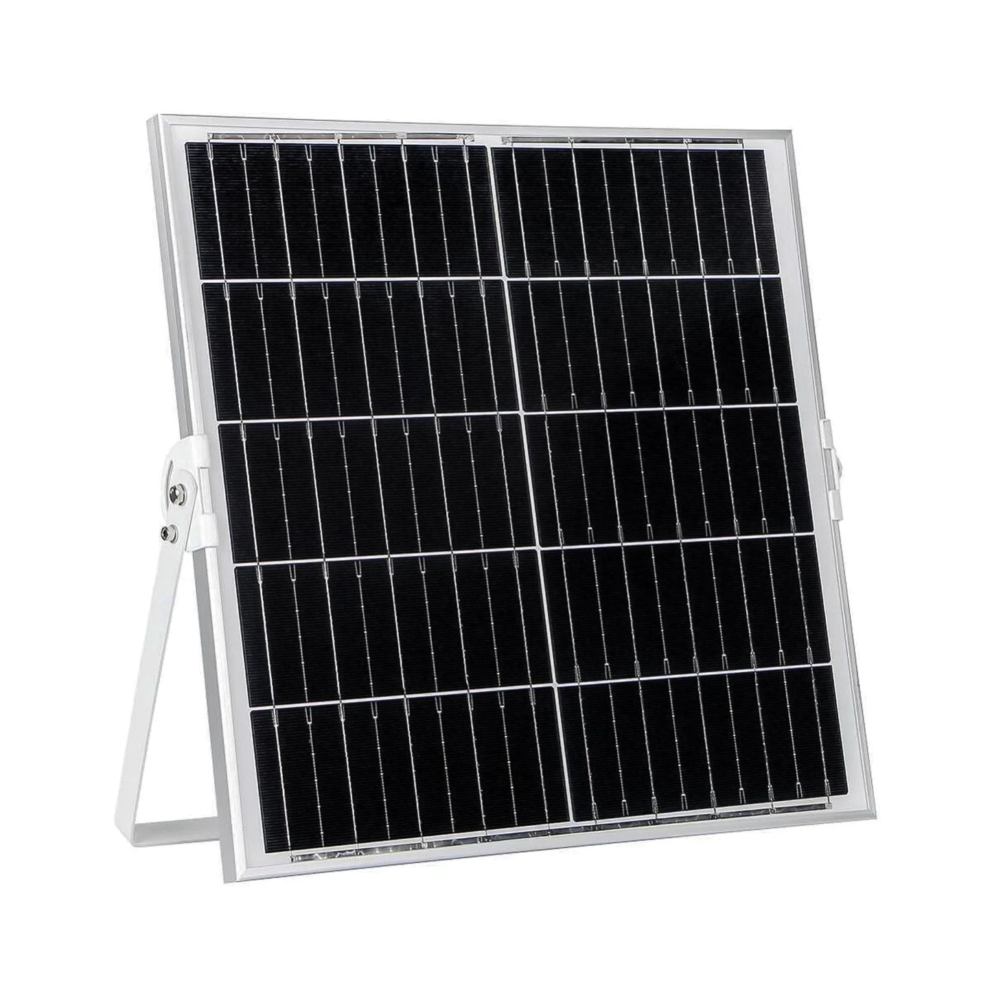 O.N Faretto solare da esterno con luce fredda, faro led con pannello solare e sensore per accensione automatica, lampada led da parete con fotovoltaico 4000K 2400lm