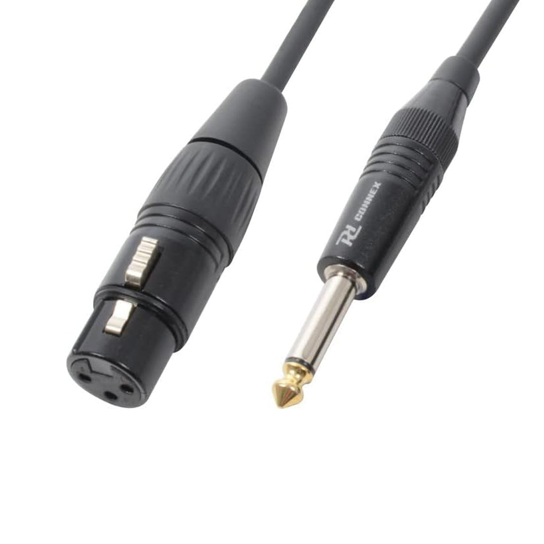 Câble audio Power Dynamics avec jack mono 6,3 mm et fiche XLR, câble microphone, câble microphone 3 mètres