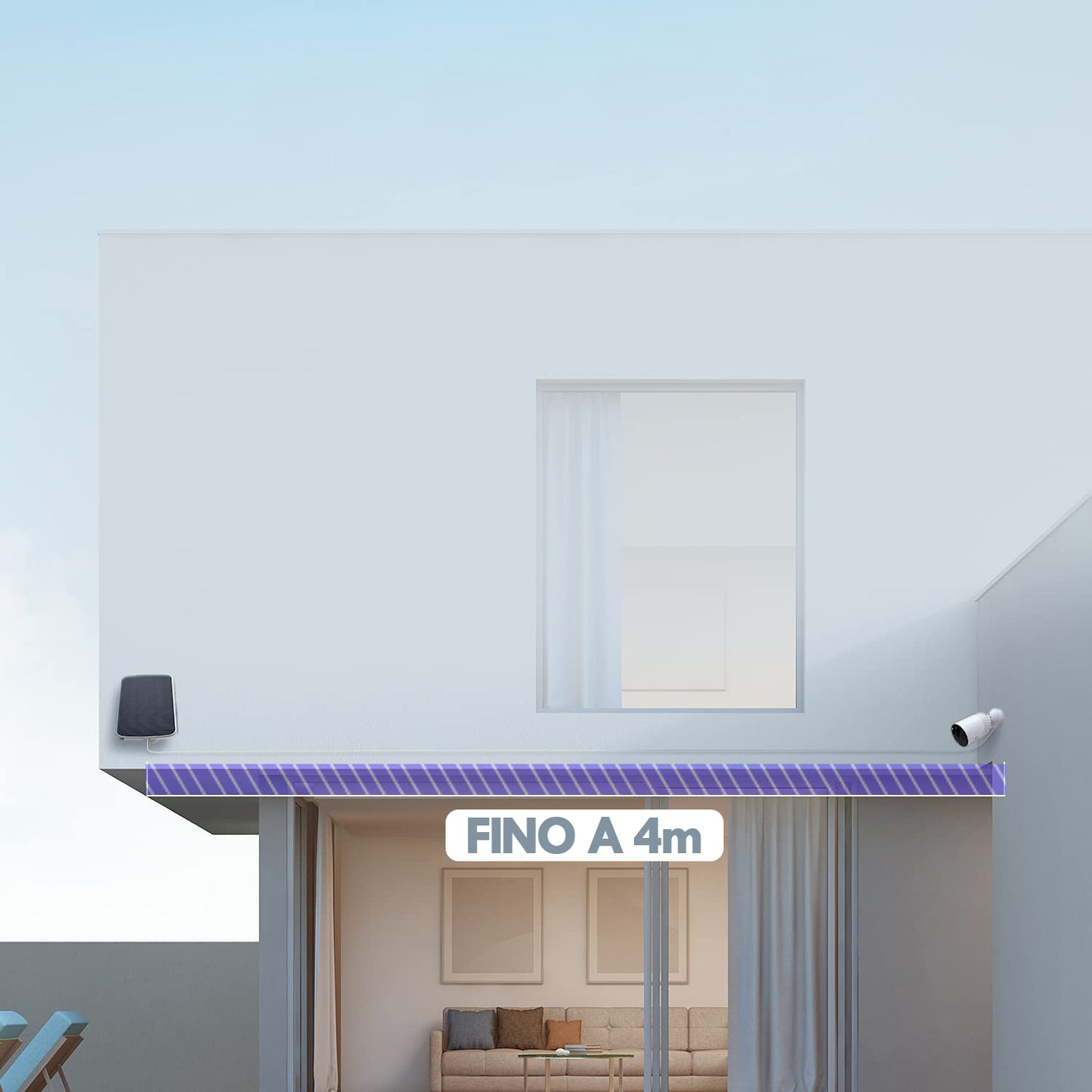 Ezviz high efficiency solar panel up to 4.2W of power with 4 meter cable, waterproof and weatherproof, small size