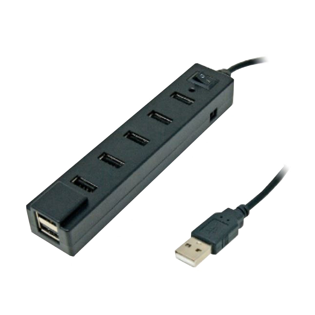 ISNATCH Hub actif, hub USB 2.0, alimentation 7 ports, adaptateur secteur USB avec interrupteur marche/arrêt