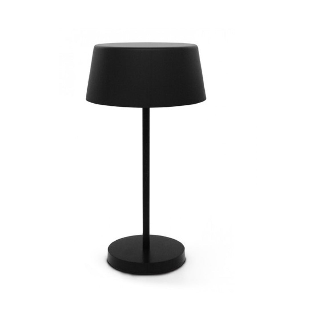 Alpha Elettronica Lampada da tavolo a Led H33,6 cm, lampada senza fili nera, con interruttore Touch, 5W, luce calda 3000K