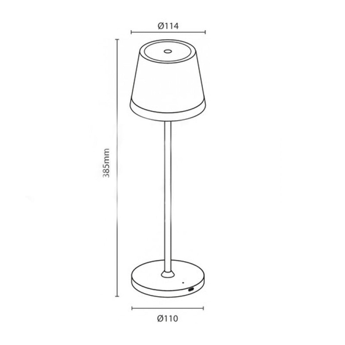 Jolight Lampada Led da tavolo senza fili, lampada da scrivania LED dimmerabile, interruttore soft touch con luce calda, per uso interno ed esterno, ricaricabile