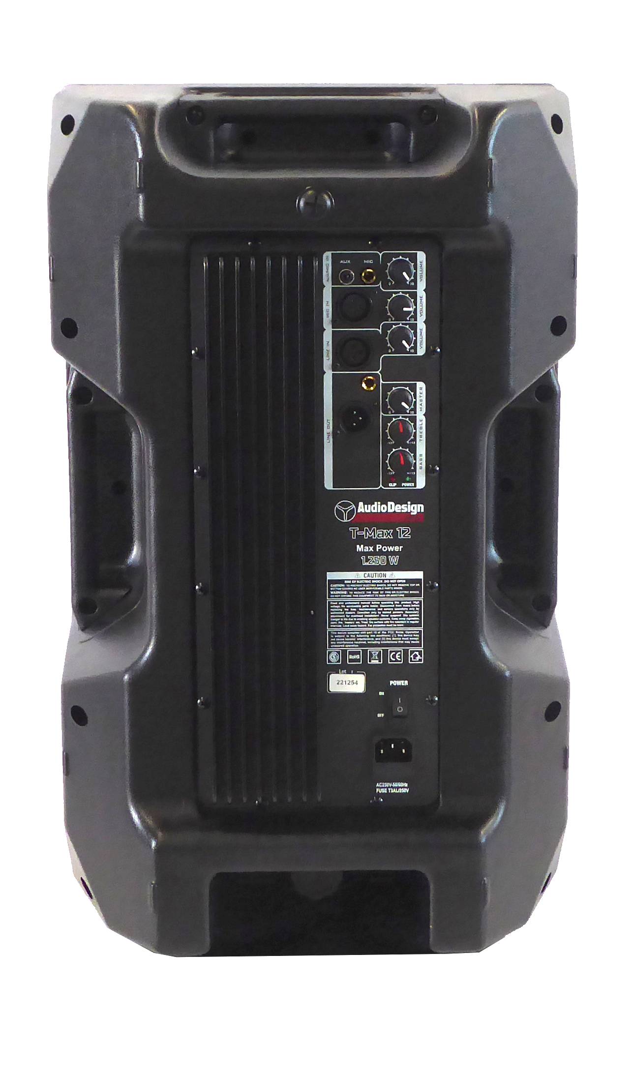 AudioDesign Pro T-MAX12 Diffusore professionale attivo a 2 vie, cassa con woofer da 320 mm e potenza di 1250W