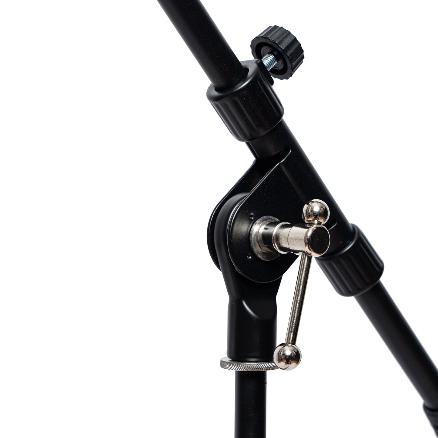 AudioDesign PRO PA MS 1 Supporto professionale per microfono, snodo principale in metallo, portamicrofono universale, asta telescopica, clip fermacavi
