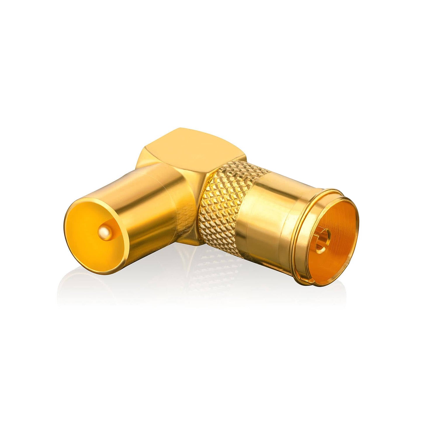 Profigold Cavo coassiale M/F, tecnologia IAT, cavo antenna schermato con adattatore 90°, contatti placcati in oro, lunghezza 3m