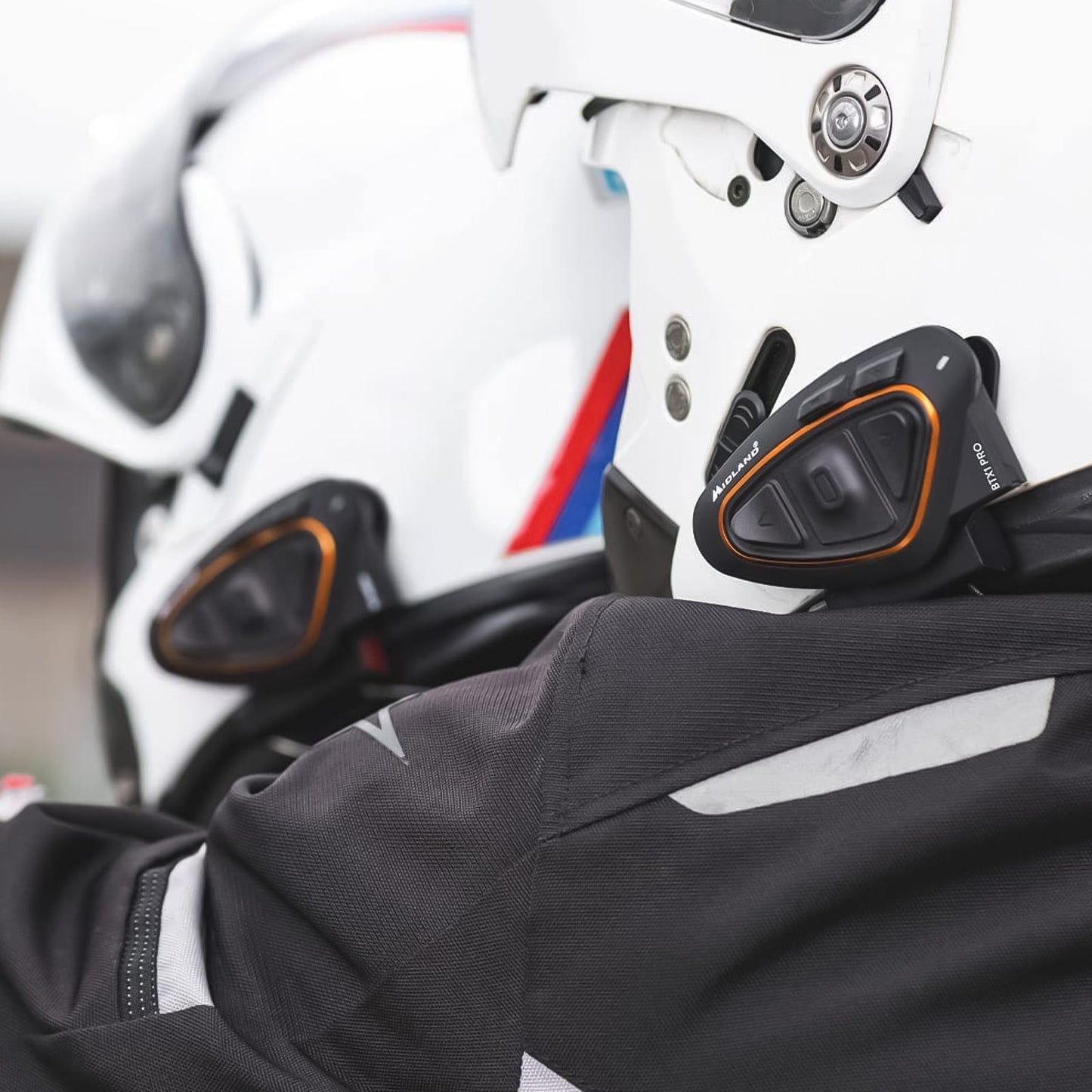 Midland BTX1 PRO doppio interfono moto bluetooth, coppia auricolari casco con cancellazione del rumore, comunicazione pilota passeggero