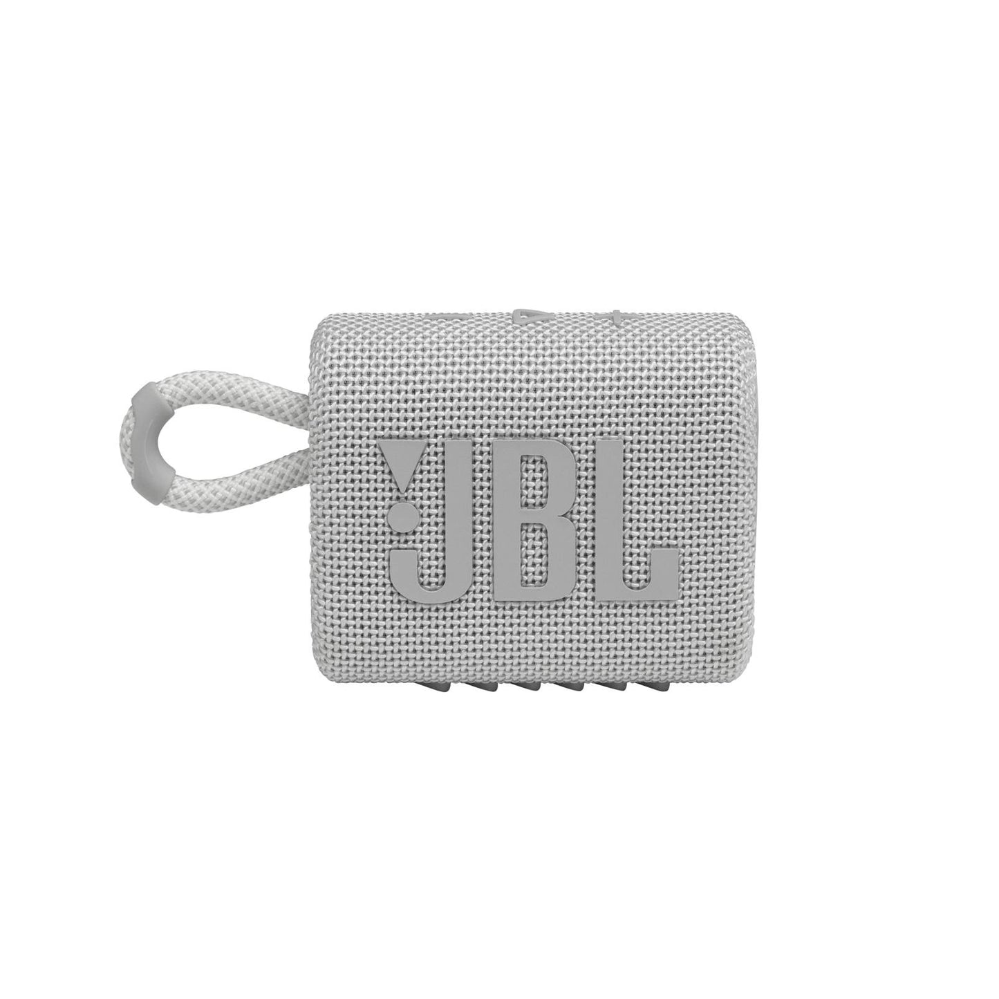 JBL GO 3 Enceinte Bluetooth portable, boîtier d'enceinte sans fil au design compact, IPX67 résistant à l'eau et à la poussière, jusqu'à 5 h d'autonomie, USB, blanc
