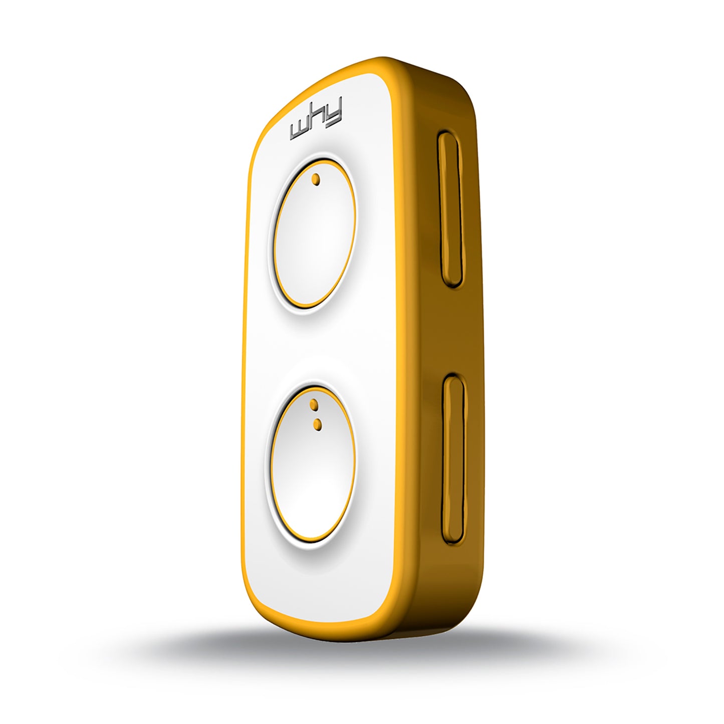WHY EVO MINI Télécommande multi-fréquences à code variable de 280 à 868 MHz avec Visor Clip, ouvre-portail programmable à auto-apprentissage, télécommande large portée à 4 boutons, jaune pur