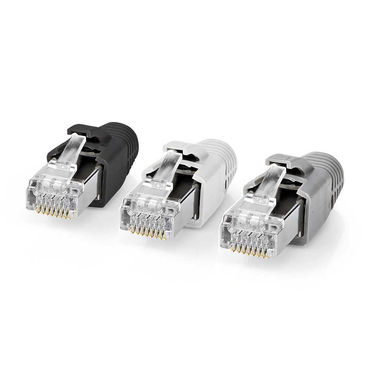 Nedis set 10 pezzi connettori RJ45, plug per cavi di rete CAT7 FTP